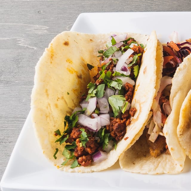 House Made Chorizo Tacos.